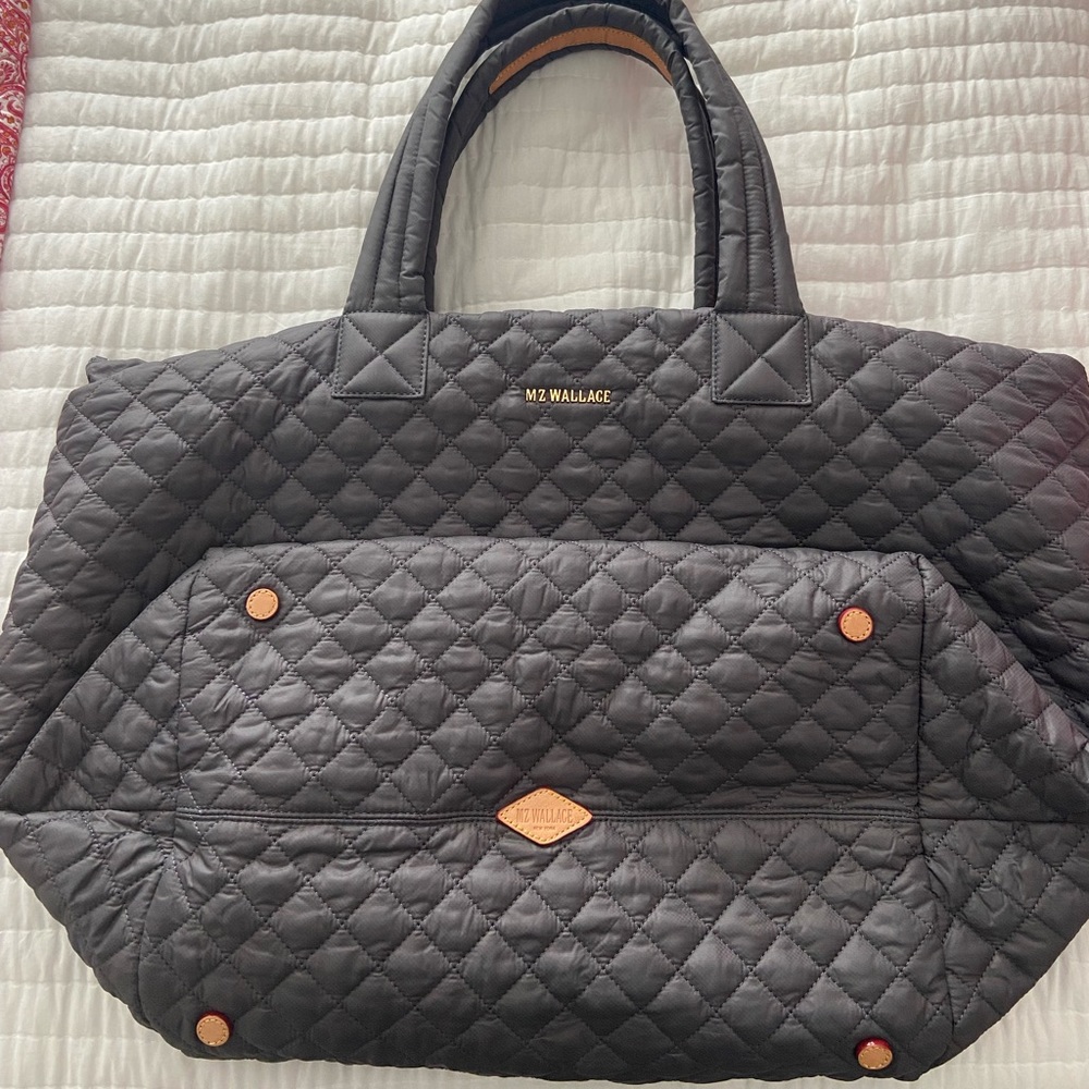 Like NEW MZ Wallace Large Metro Tote Magnet Gray